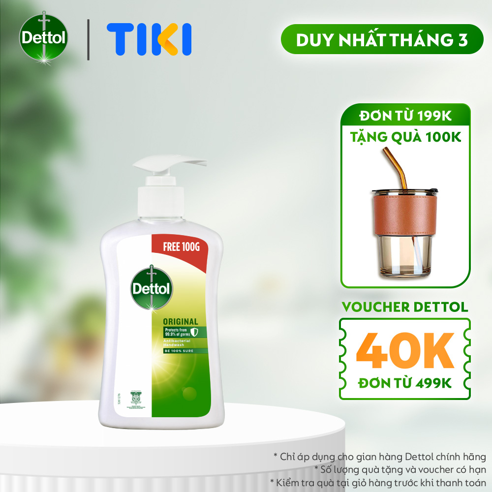 Nước rửa tay diệt khuẩn Dettol - Chai 500g