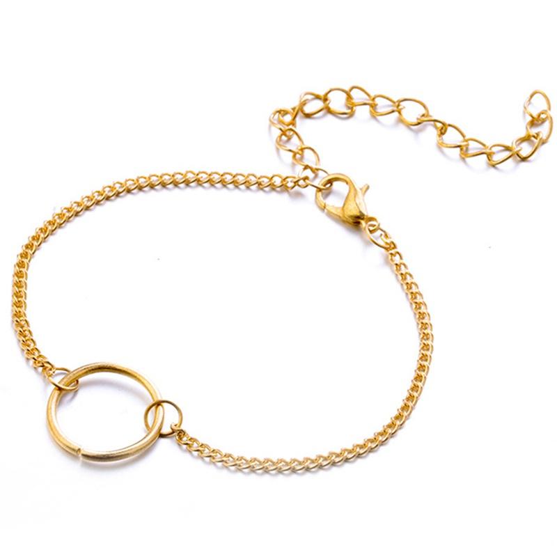 3pcs /set Simple Wind Simple Female Personality Knotted Ring Circle Diamond  Bracelet Jewelry  Bracelet