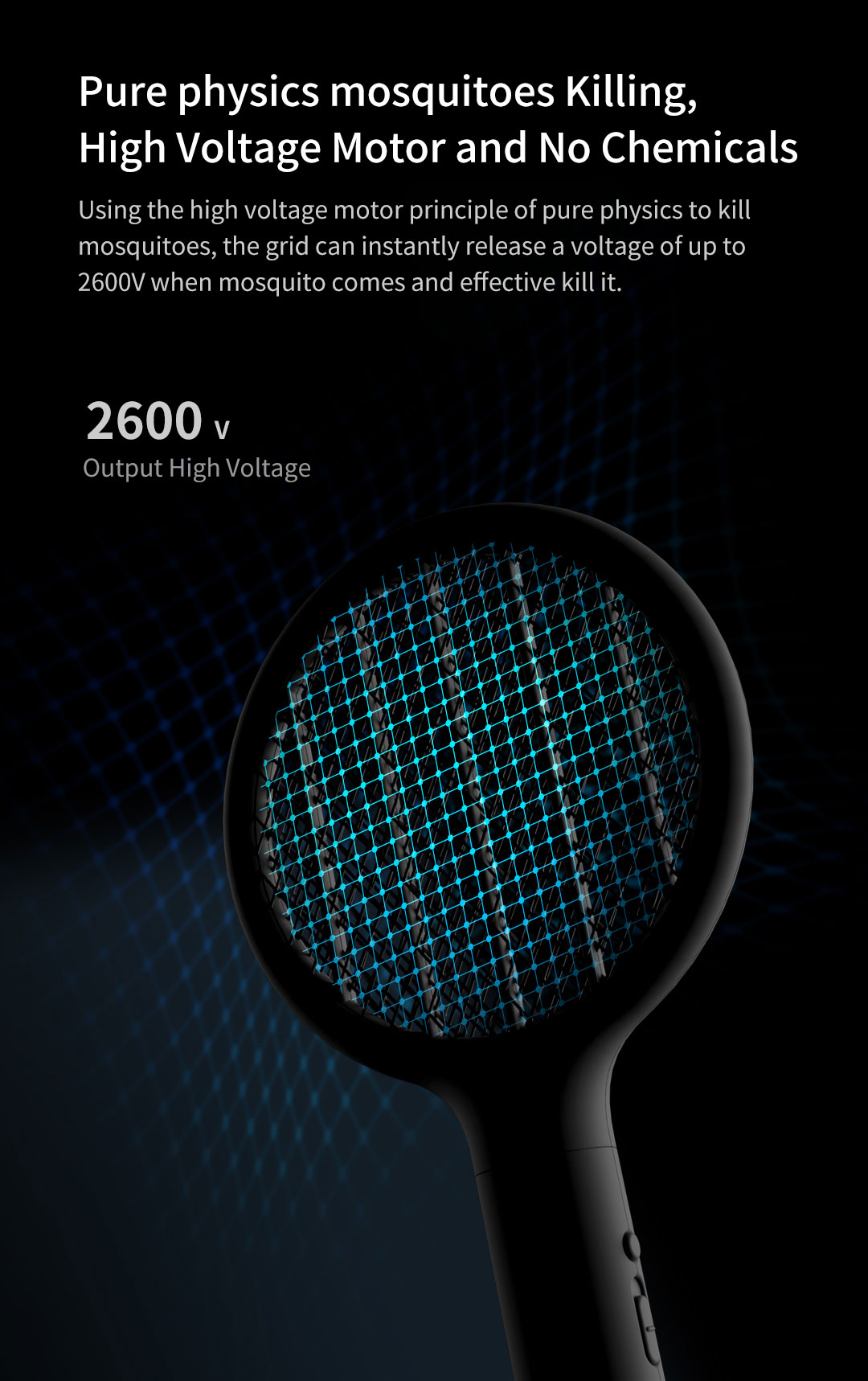 Vợt đánh muỗi Uareliffe tích hợp điện với đèn led thiết kế cầm tay tiện lợi Electric Mosquito Swatter