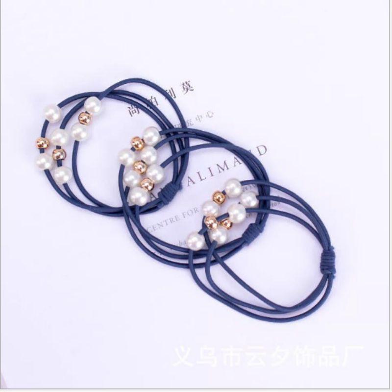 Set 10 Chun Cột Tóc Đính Ngọc Nhân Tạo Đáng Yêu Phong Cách Hàn Quốc Hottrend 2020