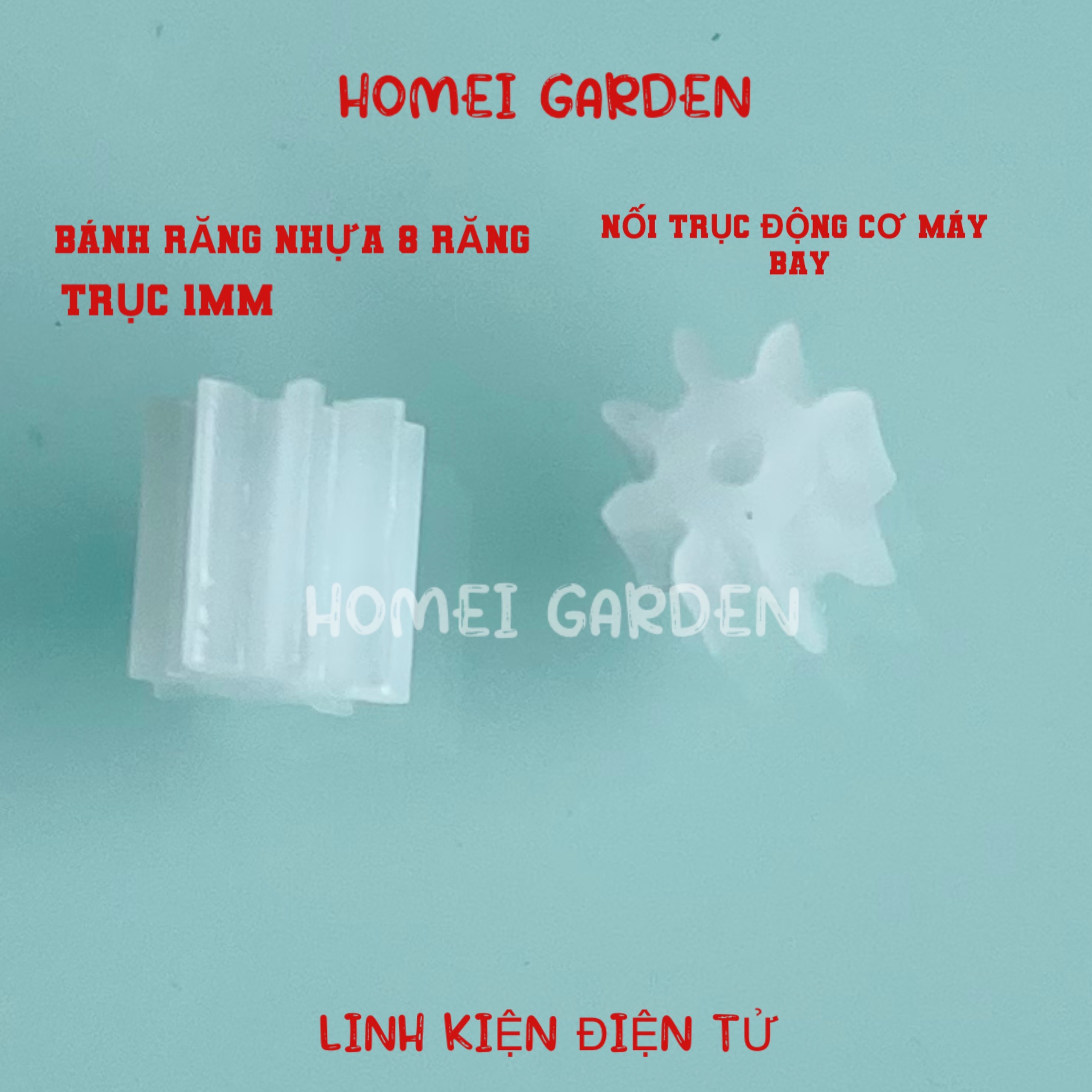 Bánh răng nhựa 8 răng trục 1mm nối trục động cơ máy bay điều khiển DIY hàng mới 100% - HM0175