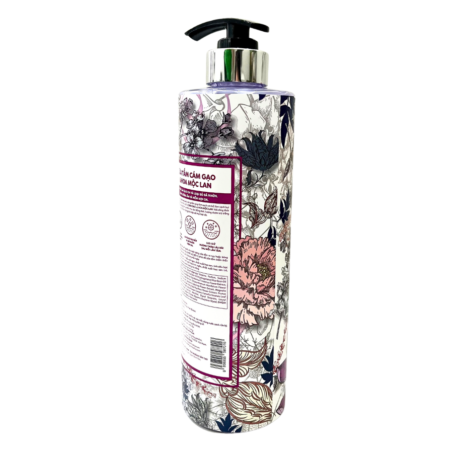 Sữa Tắm Cám Gạo - Chiết xuất từ Cám Gạo &amp; Hoa Mộc Lan - Chai 650ml