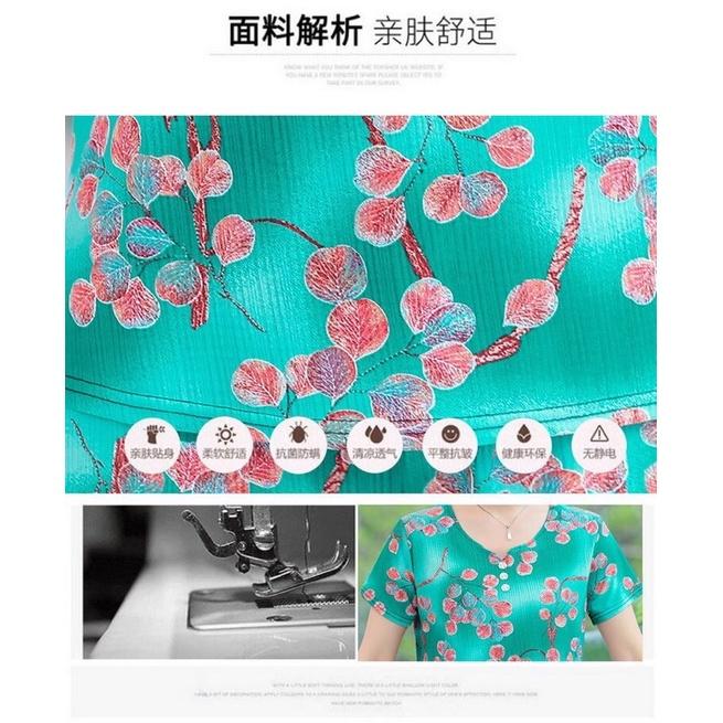 Đồ bộ trung niên nữ- bộ quần áo nữ trung niên cho mẹ bộ thun hoa kiểu dáng sang trọng
