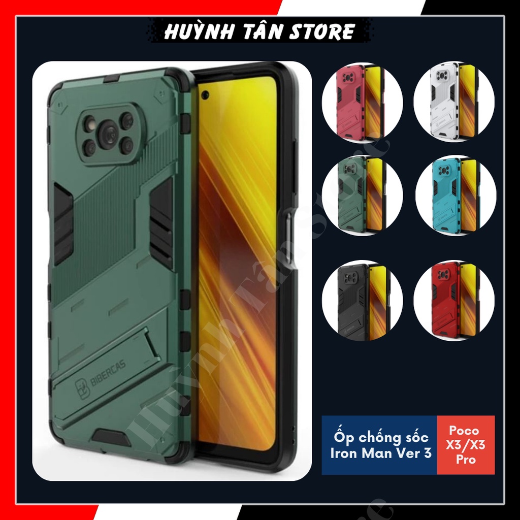 Ốp lưng Poco X3, X3 Pro Gaming chống sốc Iron Man Ver 3 2021