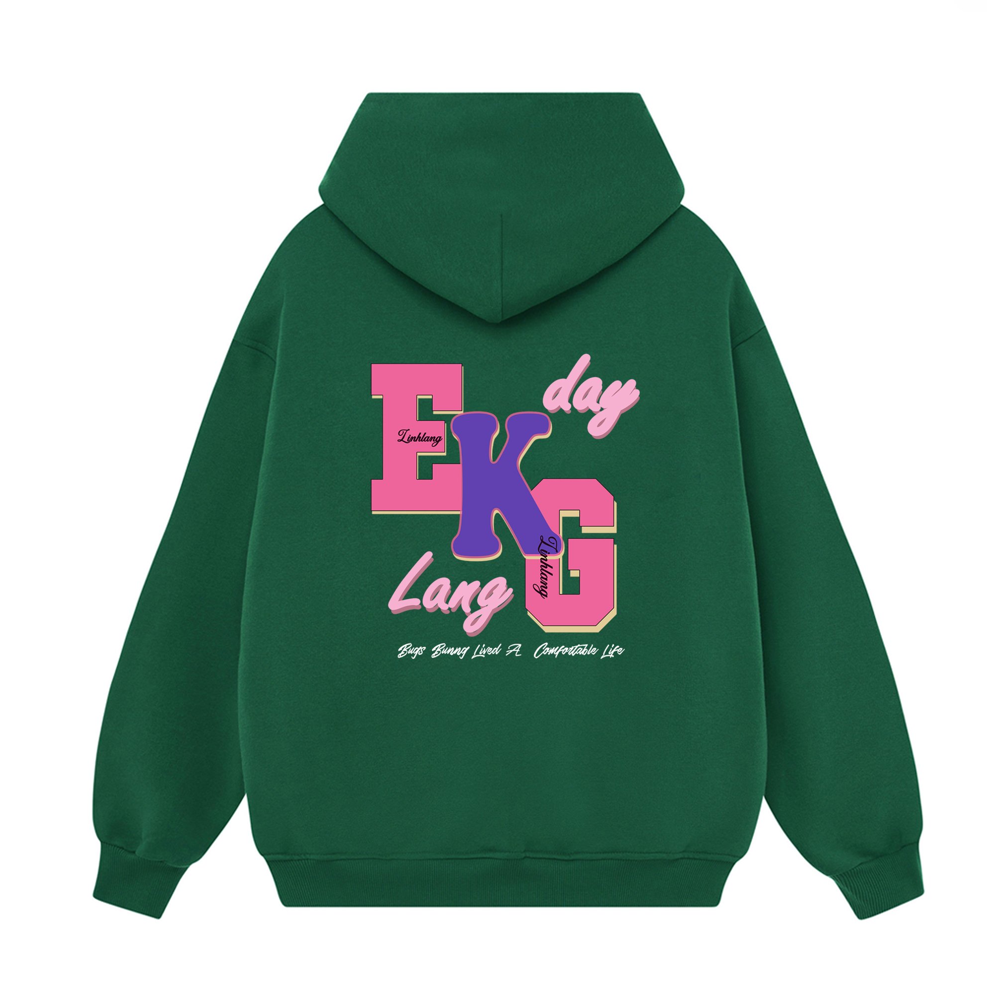 Áo khoác Hoodie Zip nam nữ SAM CLO có mũ form rộng chất nỉ tay dài thu đông ZIP EKG DAY LANG