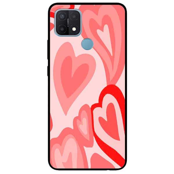 Ốp lưng dành cho Oppo A15 / A15s - Tim Viền Hồng