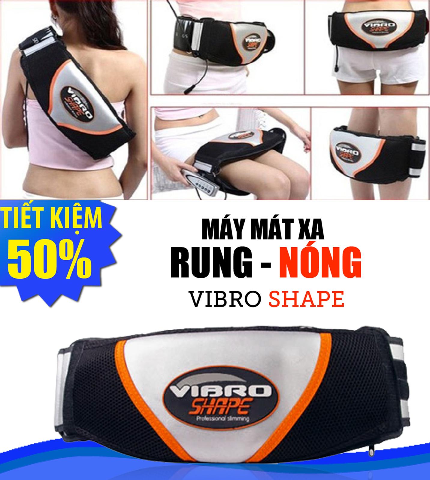 Đai Massage Nóng Vibro Shape Công Nghệ Quấn Nóng &amp; Lực Rung Hiện Đại Giúp Massage Toàn Thân Nhanh Chóng, Hiệu Quả- HÀNG CHÍNH HÃNG- MAX STAR