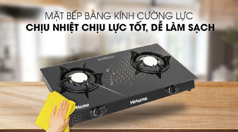 Bếp gas đôi hồng ngoại siêu tiết kiệm ga MHome - Hàng chính hãng