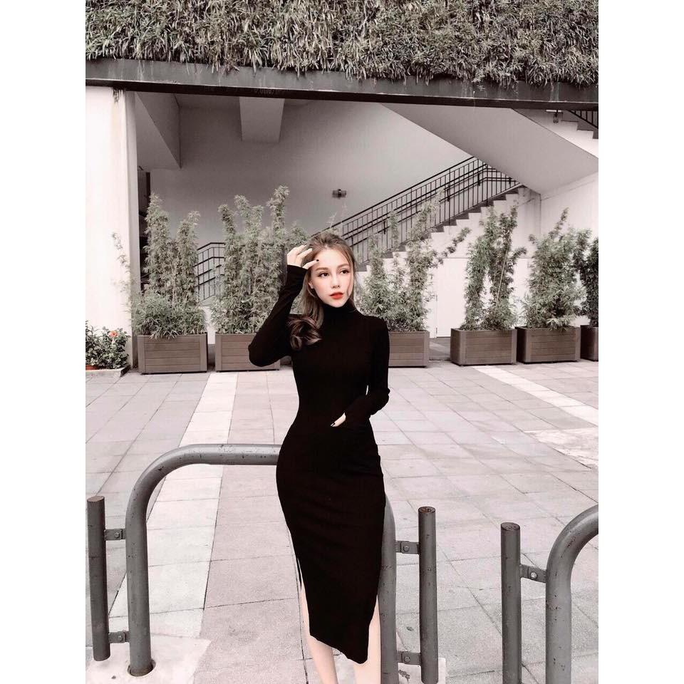 ĐẦM ÔM DÁNG DÀI XẺ TÀ 2 TÚI