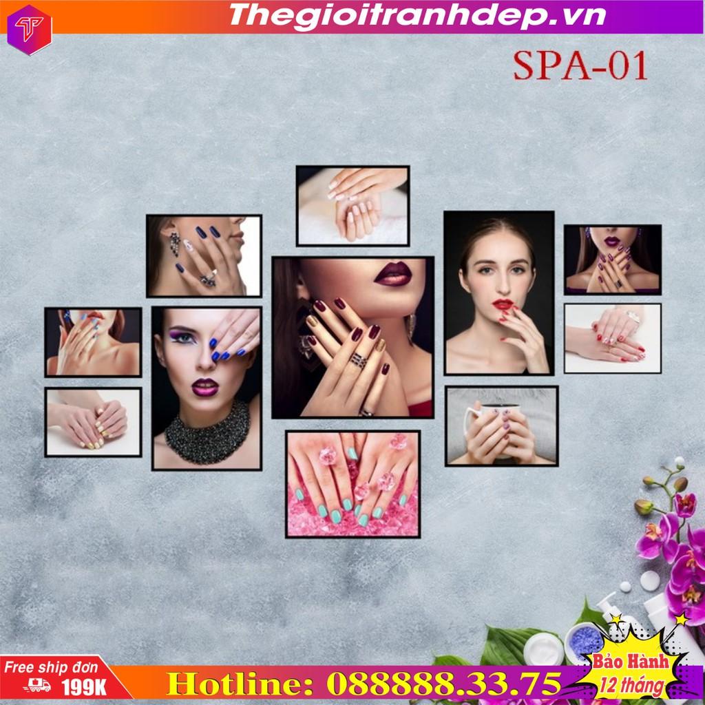 Tranh dán tường Spa, thẩm mỹ, massage, nail, salon tóc.