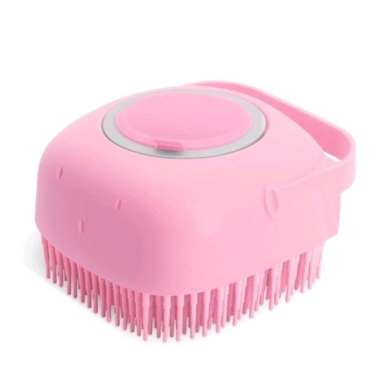 Bàn Chải Tắm Tạo Bọt Cho Chó Mèo Bằng Silicon Mềm Mại Có Chỗ Đựng Sữa Tắm Tạo Bọt Tiện Dụng