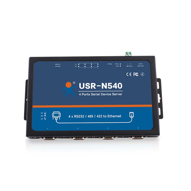 Công nghiệp Modbus USR-N540 Sê-ri sang Ethernet Converter 4 Cổng RS232/rs485/rs422 Modbus MQTTS DC 5.0 ~ 36 V