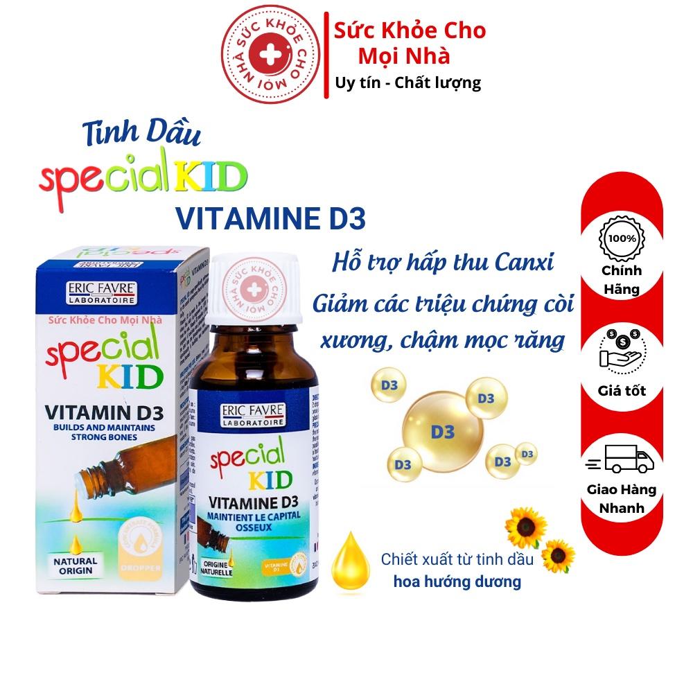 Special Kid Vitamin D3. Tinh dầu hỗ trợ hấp thu canxi giảm còi xương chậm mọc răng cho bé