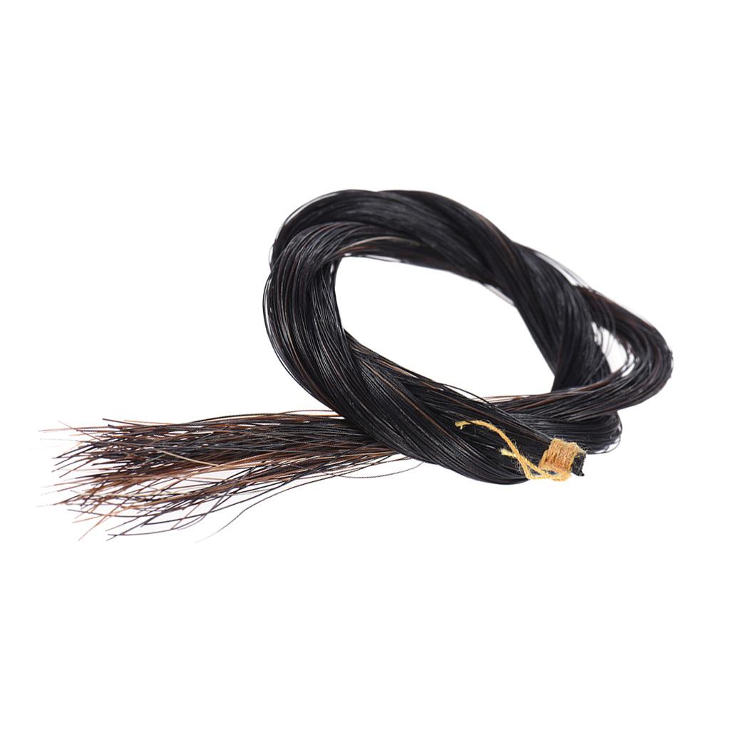 Full Size Violin Horsehair Violin Bow Hair for 4/4 Violin Lovers Black