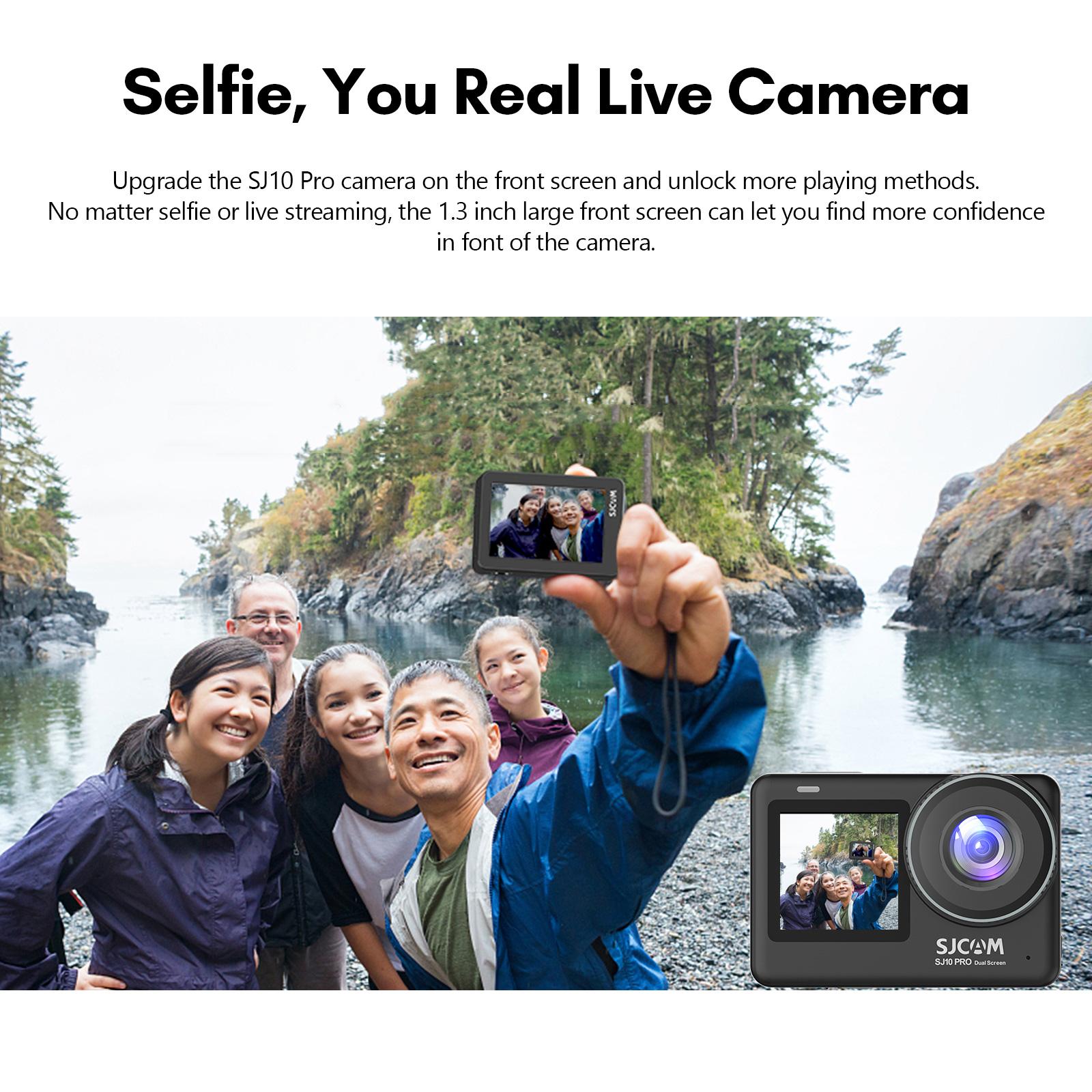 SJCAM SJ10PRO 4K/60fps có độ phân giải cao của màn hình thể thao có vỏ chống thấm nước để lướt đi xe đạp đi xe đạp du lịch