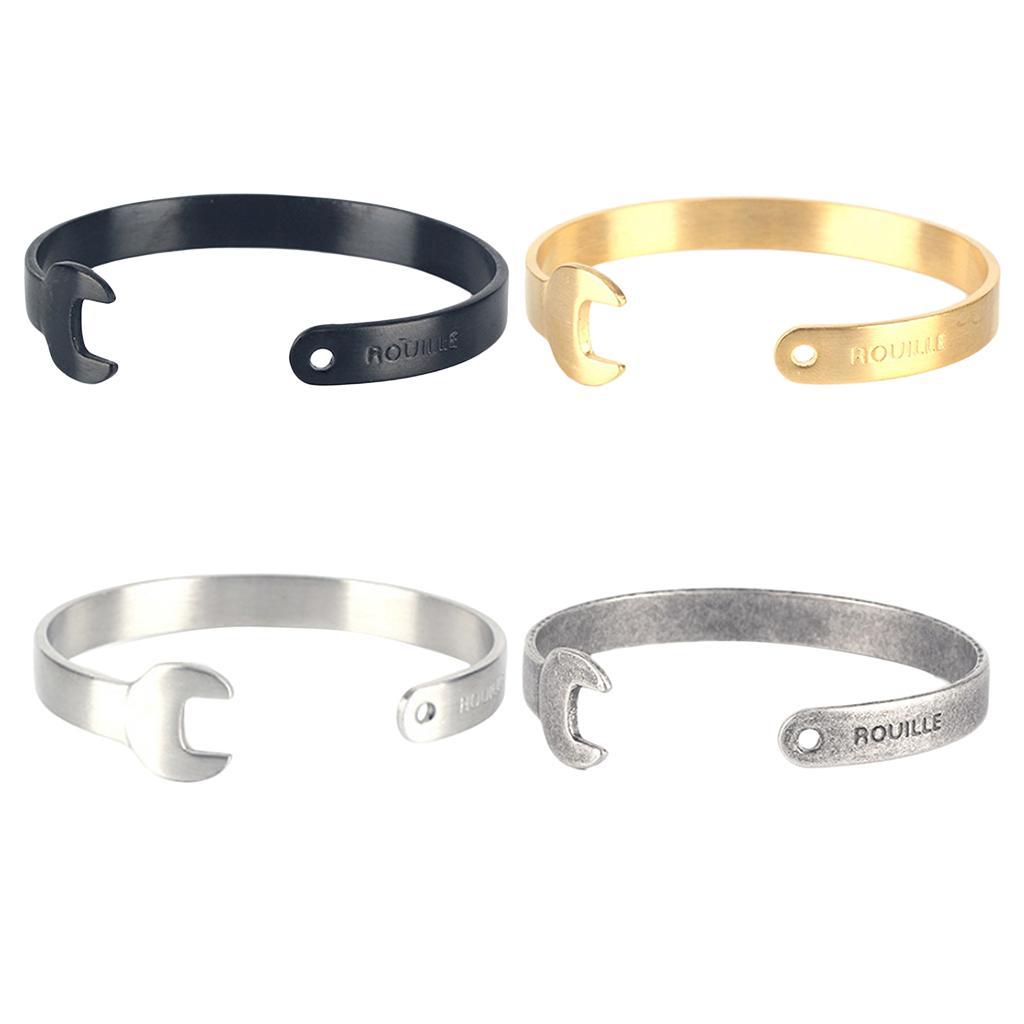 Vintage Style Wrench Open  Bracelet Bangle Adjustable