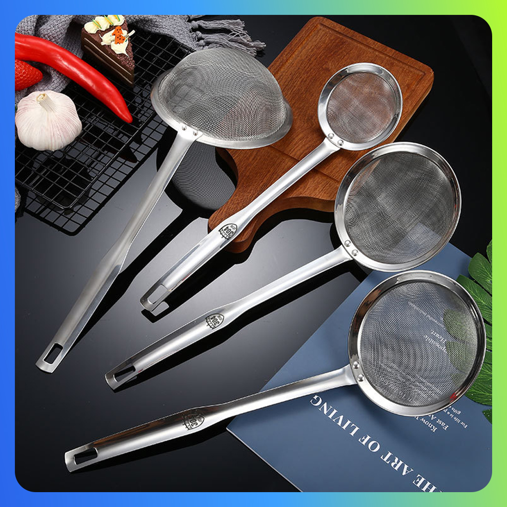 Dụng Cụ Rây Lọc Thực Phẩm Inox 304, Rây Lọc Cháo, Rây Bột, Lọc Nước Ép Rây Lọc Sữa Đậu Nành