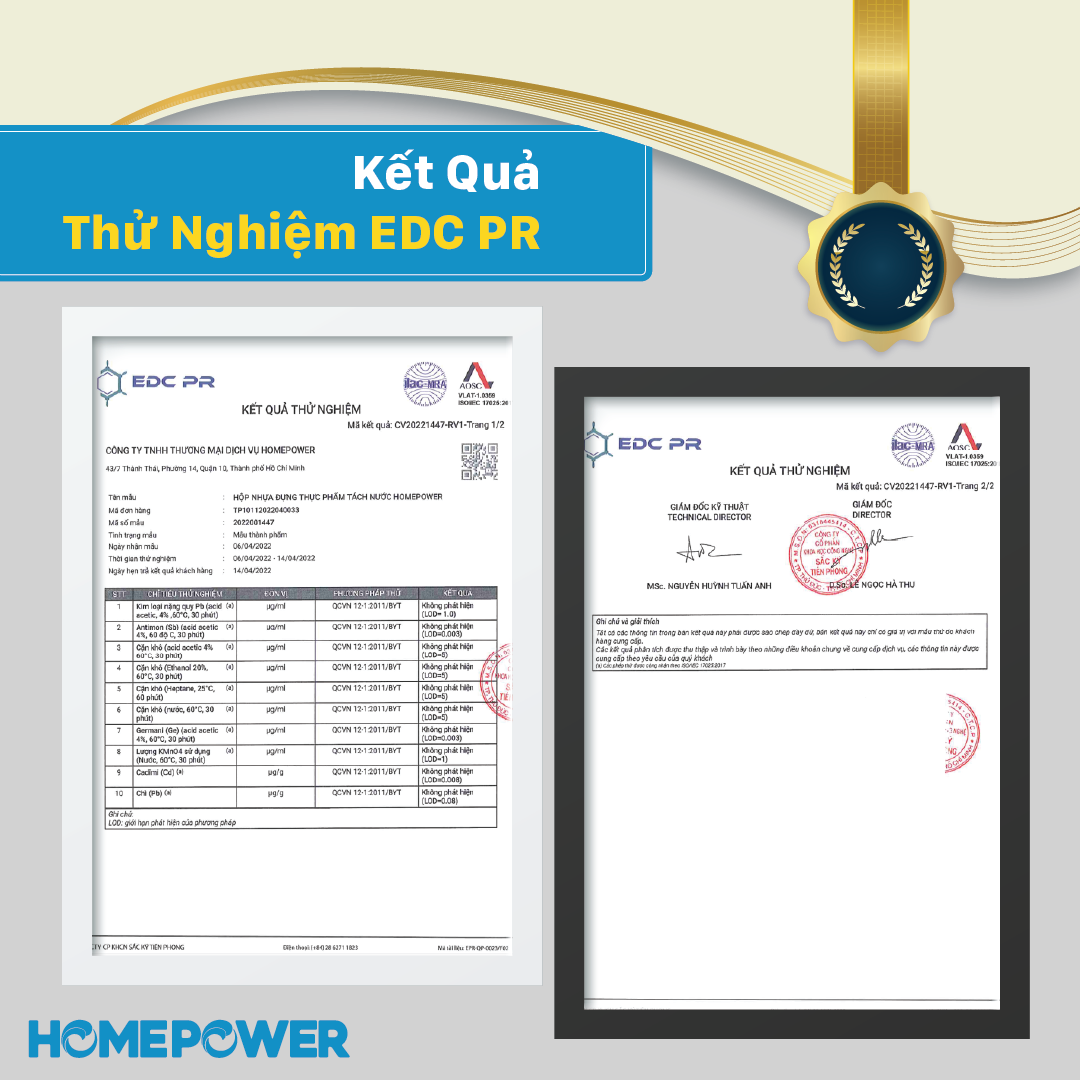 Hộp nhựa đựng thực phẩm Homepower trong suốt có khay lót đáy giúp ráo nước, chất liệu cao cấp, an toàn cho sức khỏe 