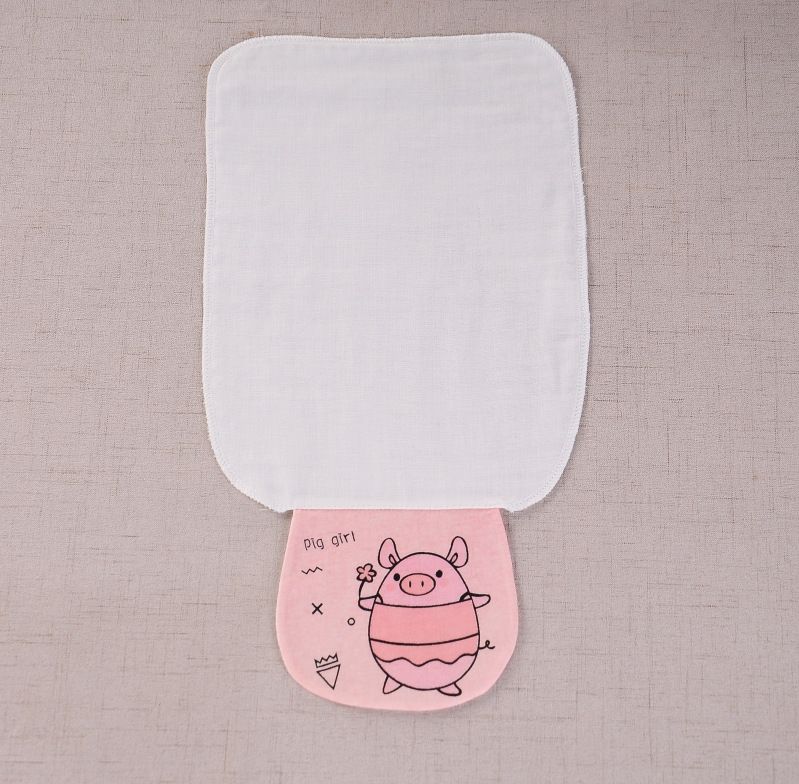Khăn Lót Thấm Mồ Hôi Lưng Cho Bé Hình Siêu Ngộ Nghĩnh (24cm X 32cm)