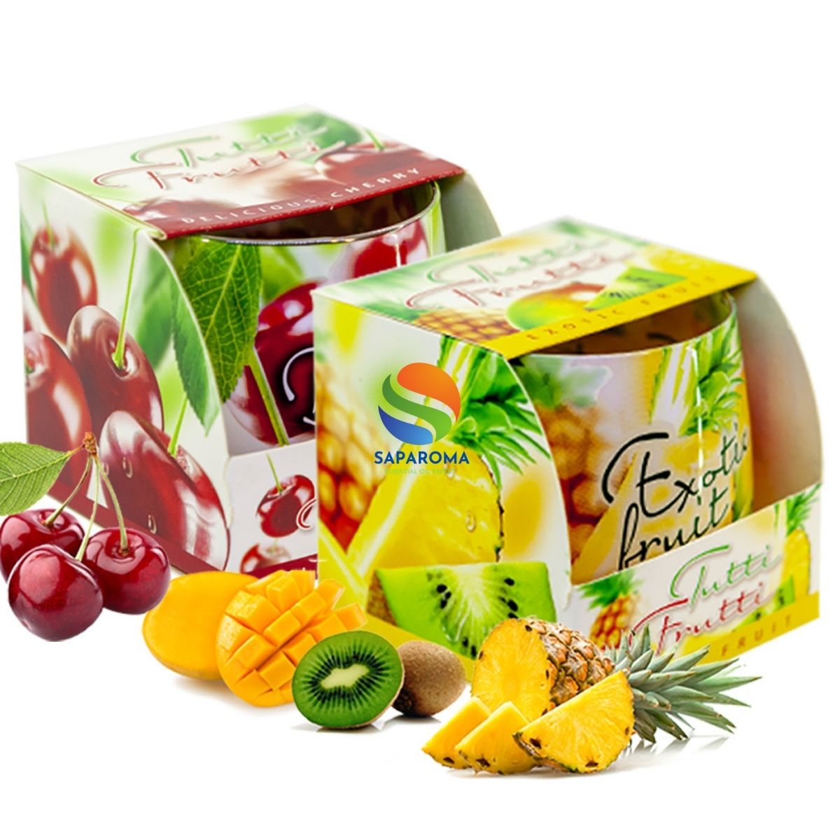 Combo 2 ly nến thơm tinh dầu Bartek Tutti Frutti 100g - trái cây rừng, nến trang trí, thơm phòng, thư giãn, hỗ trợ khử mùi