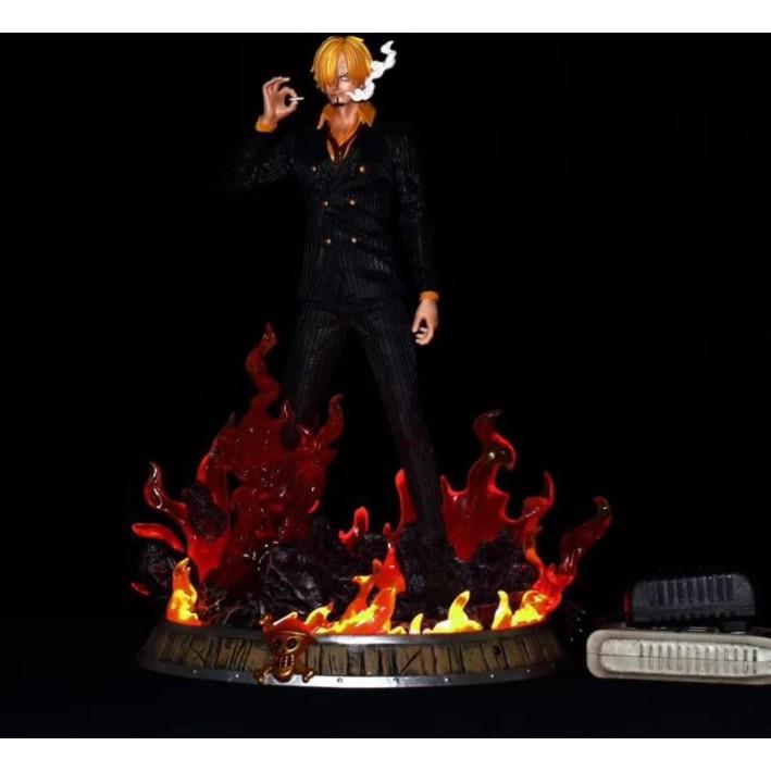 Mô hình Figure One Piece Sanji hút khói có led 38cm