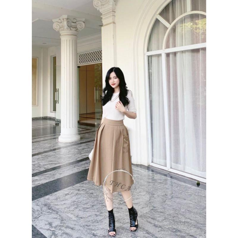 Chân váy xoè dài sang chảnh