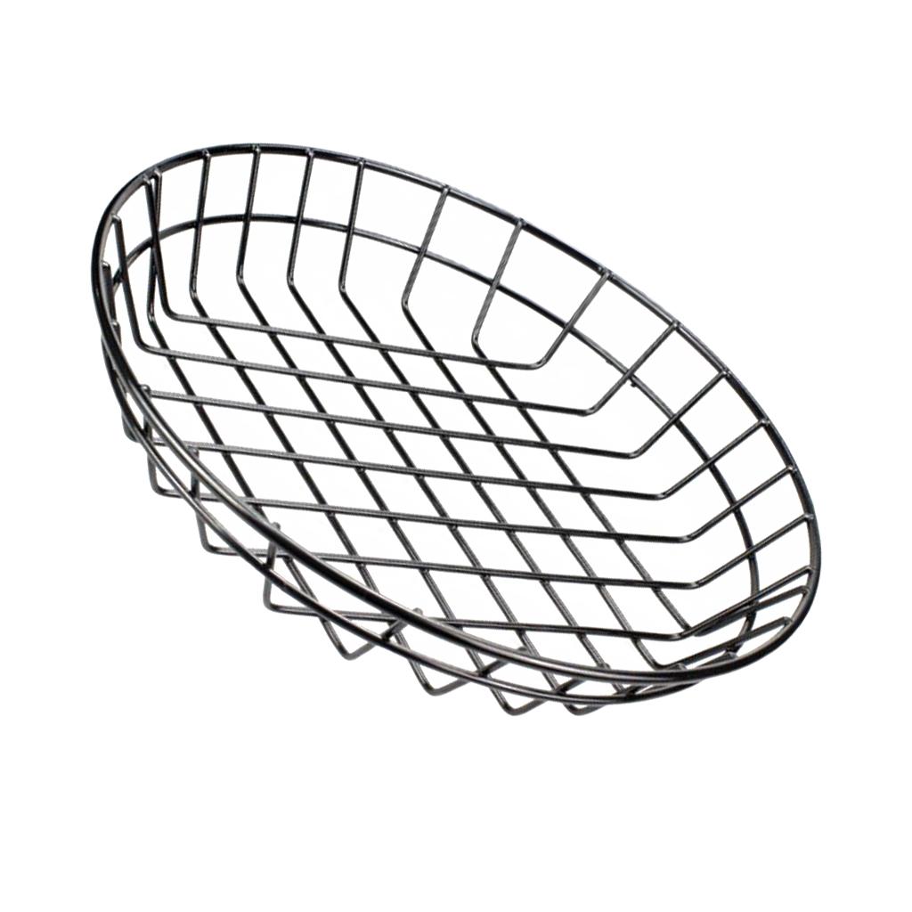 3x L Metal Fast Food Baskets Restaurant Serving for Sandwiches Fries Chips