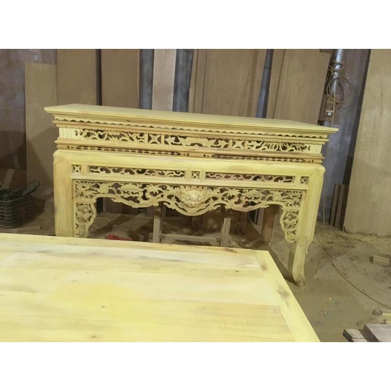 Án gian gỗ mít chân 10cm tứ linh