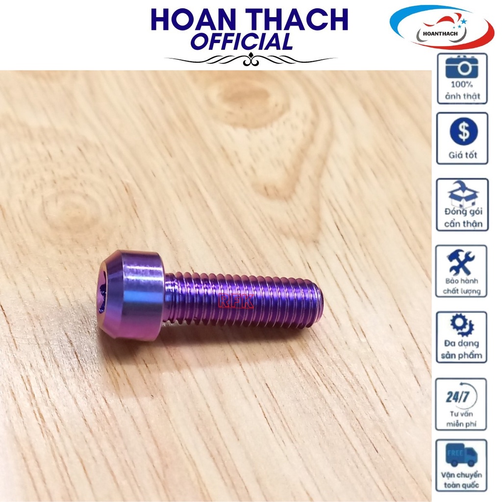 Ốc Gr5 8L20 Đầu Trụ Xanh Tím dùng cho nhiều dòng xe , SP016486 (Giá 1 con)