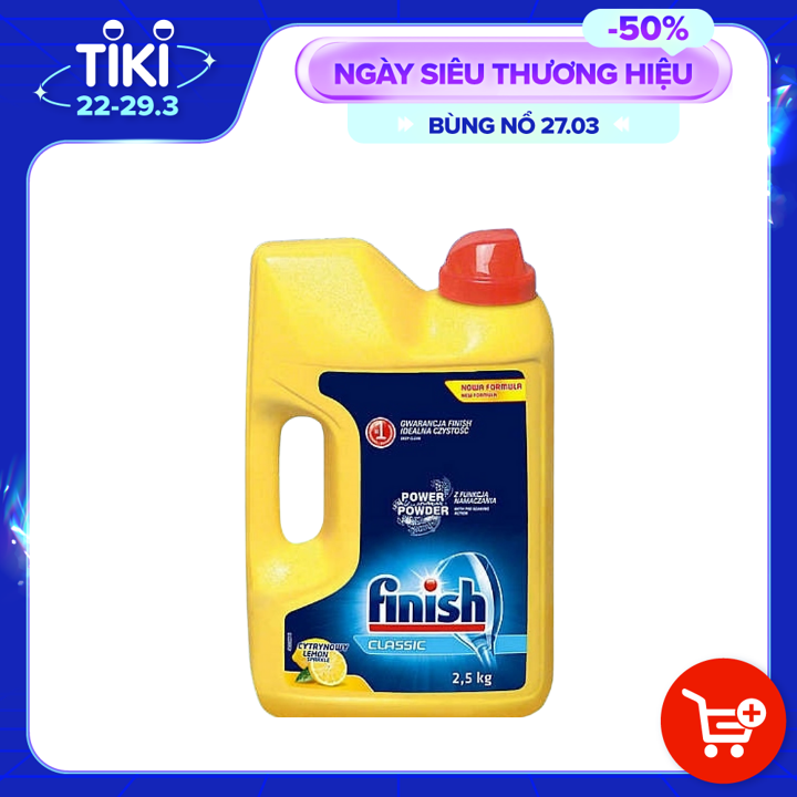 Bột rửa bát Finish 2.5kg dùng cho Máy rửa bát chén