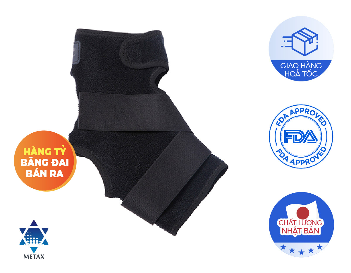 Đai Định Hình Cổ Chân (loại cứng) Phiten Metax Supporter Ankle Firm AP238003/AP238004/AP238005