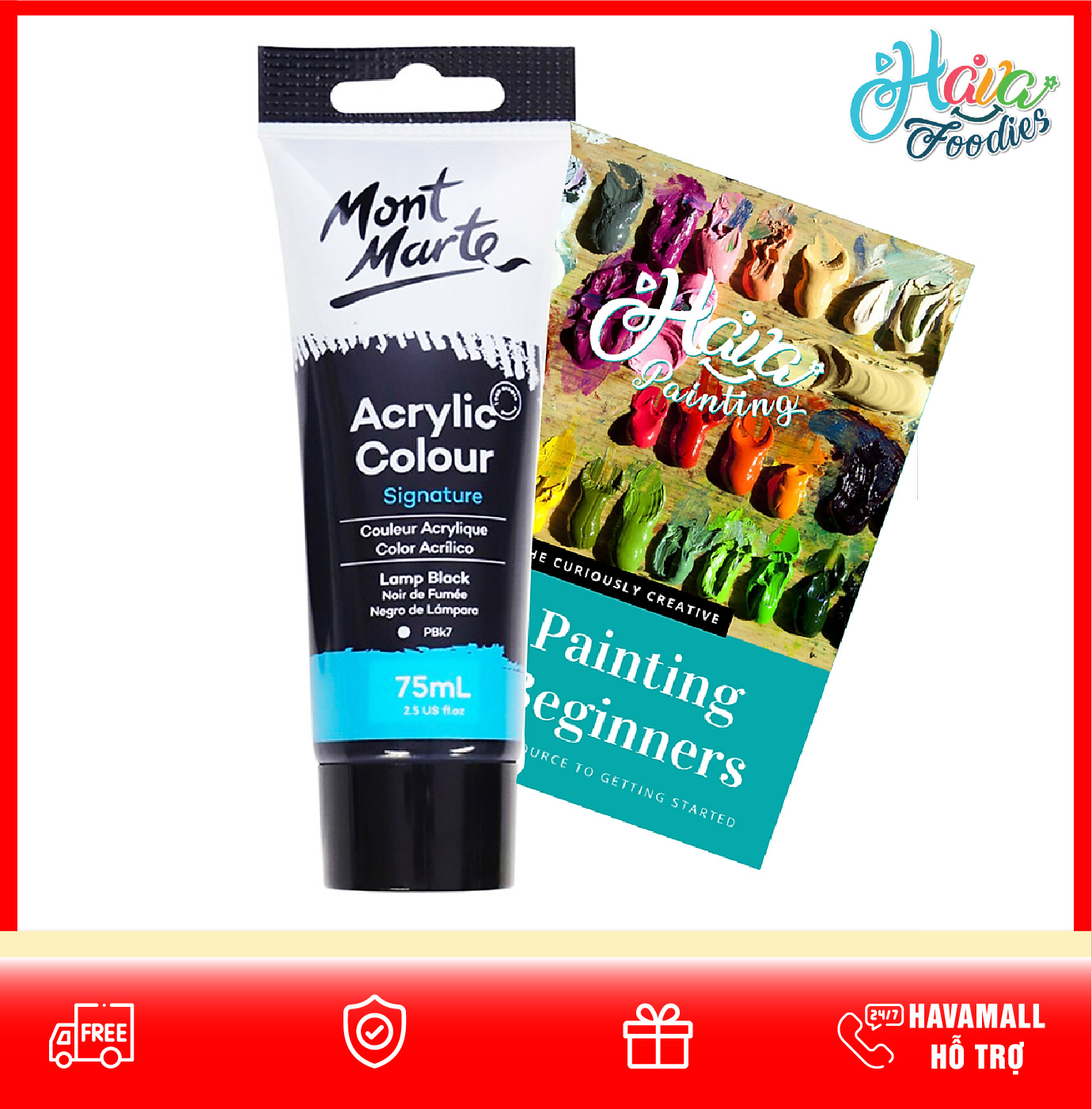 Màu Mont Marte Acrylic Colour Tuýp 75ml Đủ Màu