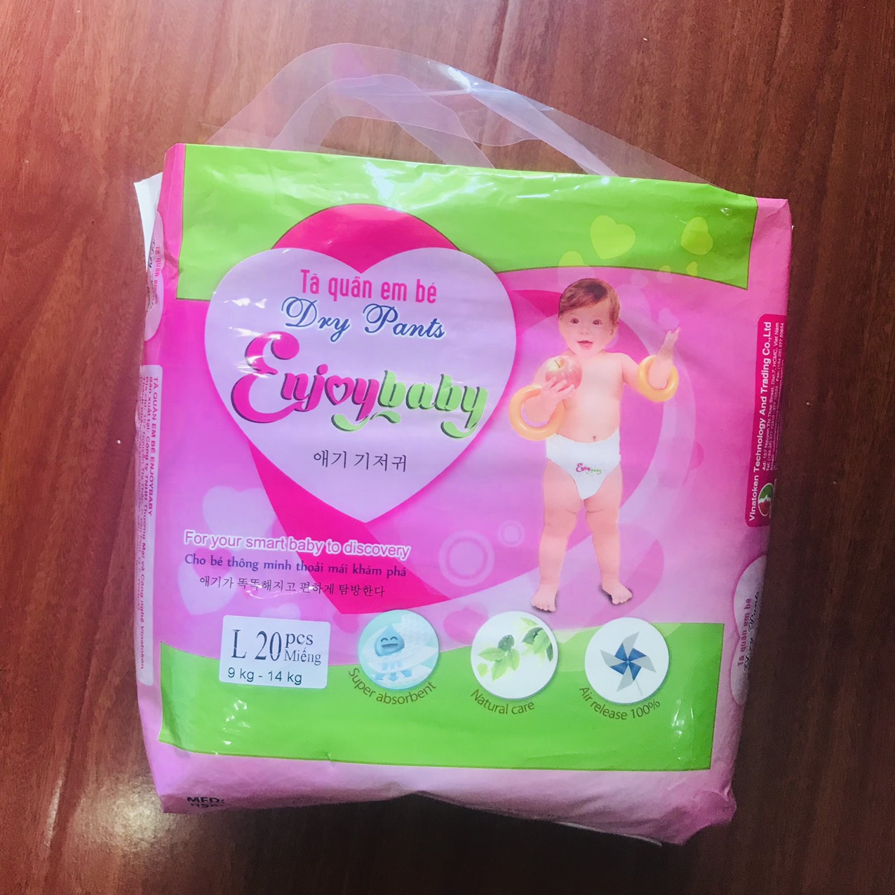 Bỉm tã quần em bé ENJOYBABY Gói Trung Cao Cấp nhiều size cho bé từ 4-25kg, mềm mại, thấm hút, chuẩn chất lượng Châu Âu