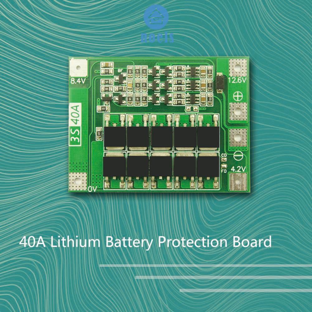 3S 40A Li-ion Lithium Battery Charger Cell Module PCB BMS Protection HighQualityBoard noel living