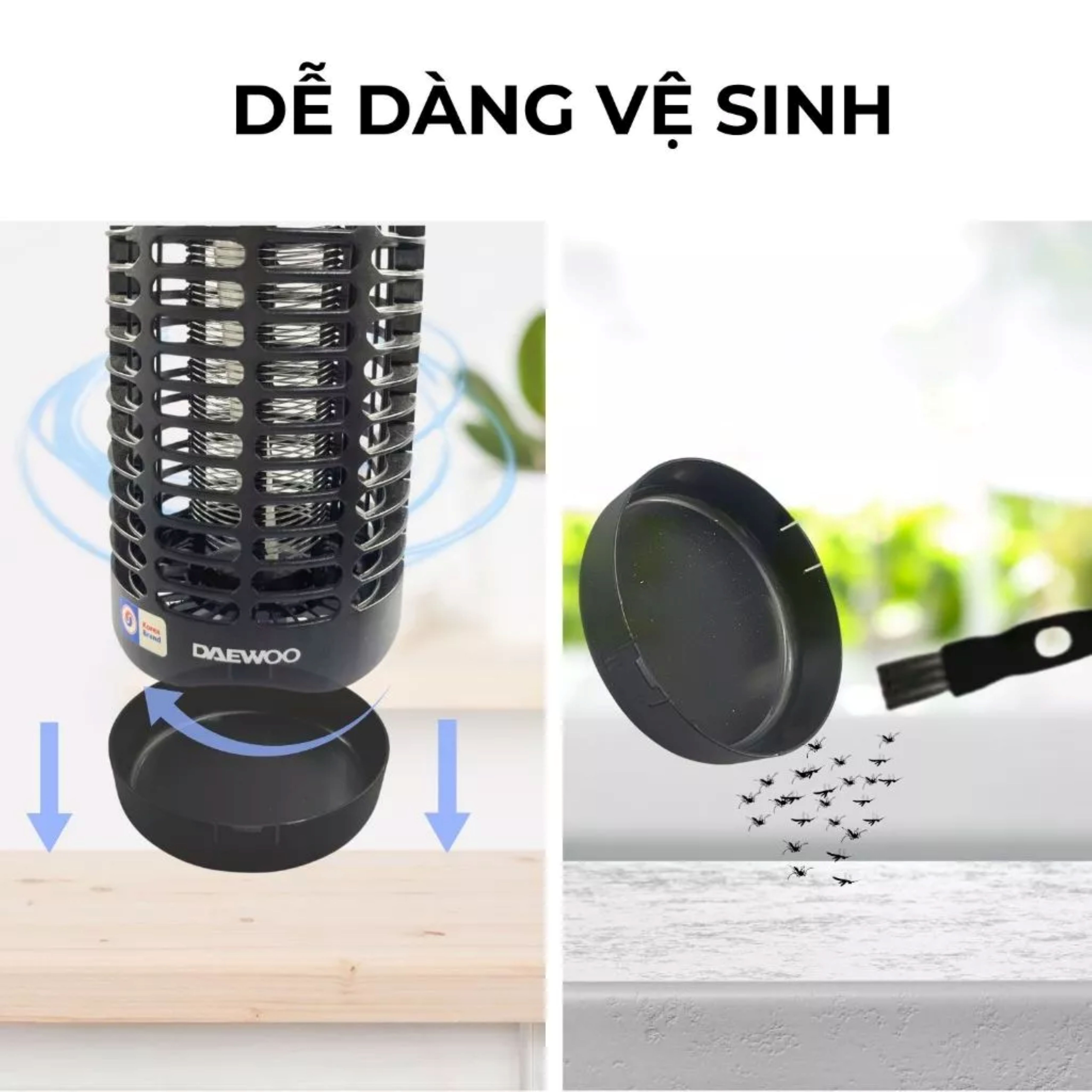 Đèn bắt muỗi Daewoo DWIK-680 Hàng Chính Hãng