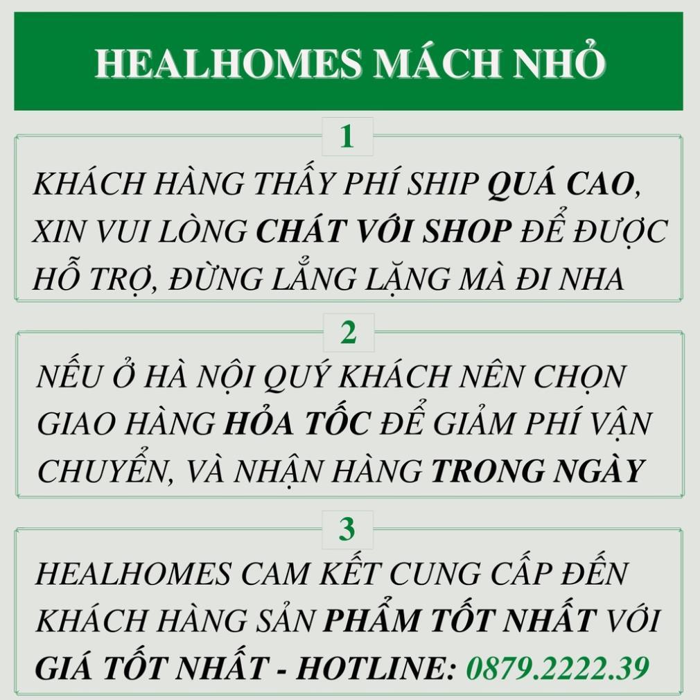 Ghế mây thư giãn bập bênh ngoài trời kèm nệm vải bố chuẩn kích thước dùng cho người lớn đọc sách, xem tivi / HealHomes