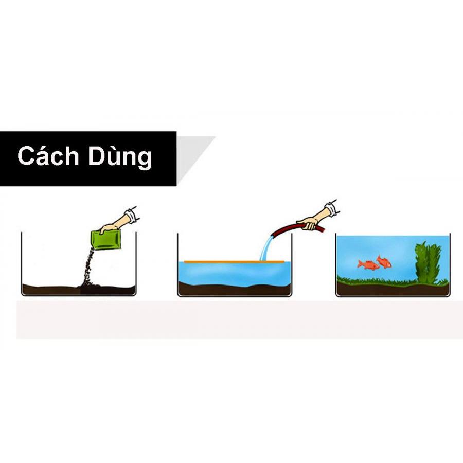 Combo Cát Thạch Anh + Phân nền GEX 2kg , hồ thủy sinh, Vật liệu lọc, trang trí bể cá