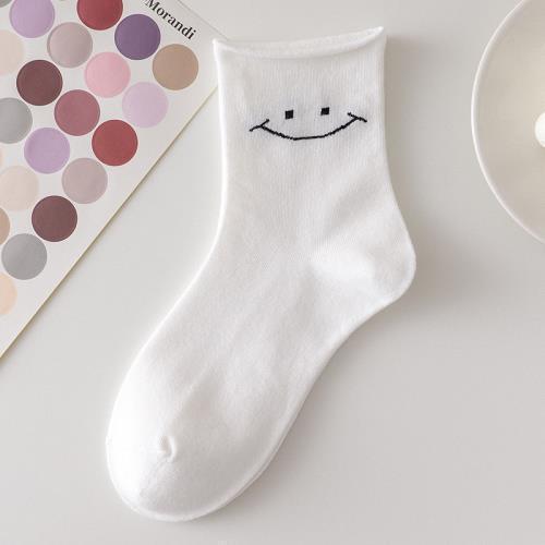 Tất nữ nhún cổ cao hình dễ thương phong cách Hàn Quốc, chất liệu thoáng mát, thấm mồ hôi