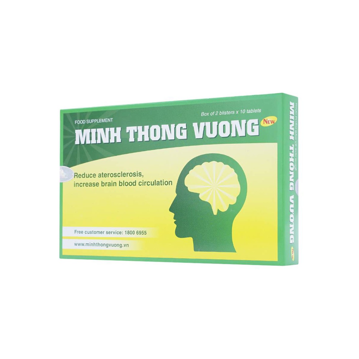 Thực phẩm bảo vệ sức khỏe Minh Thông Vương New giảm xơ vữa động mạnh, tai biến mạch máu não