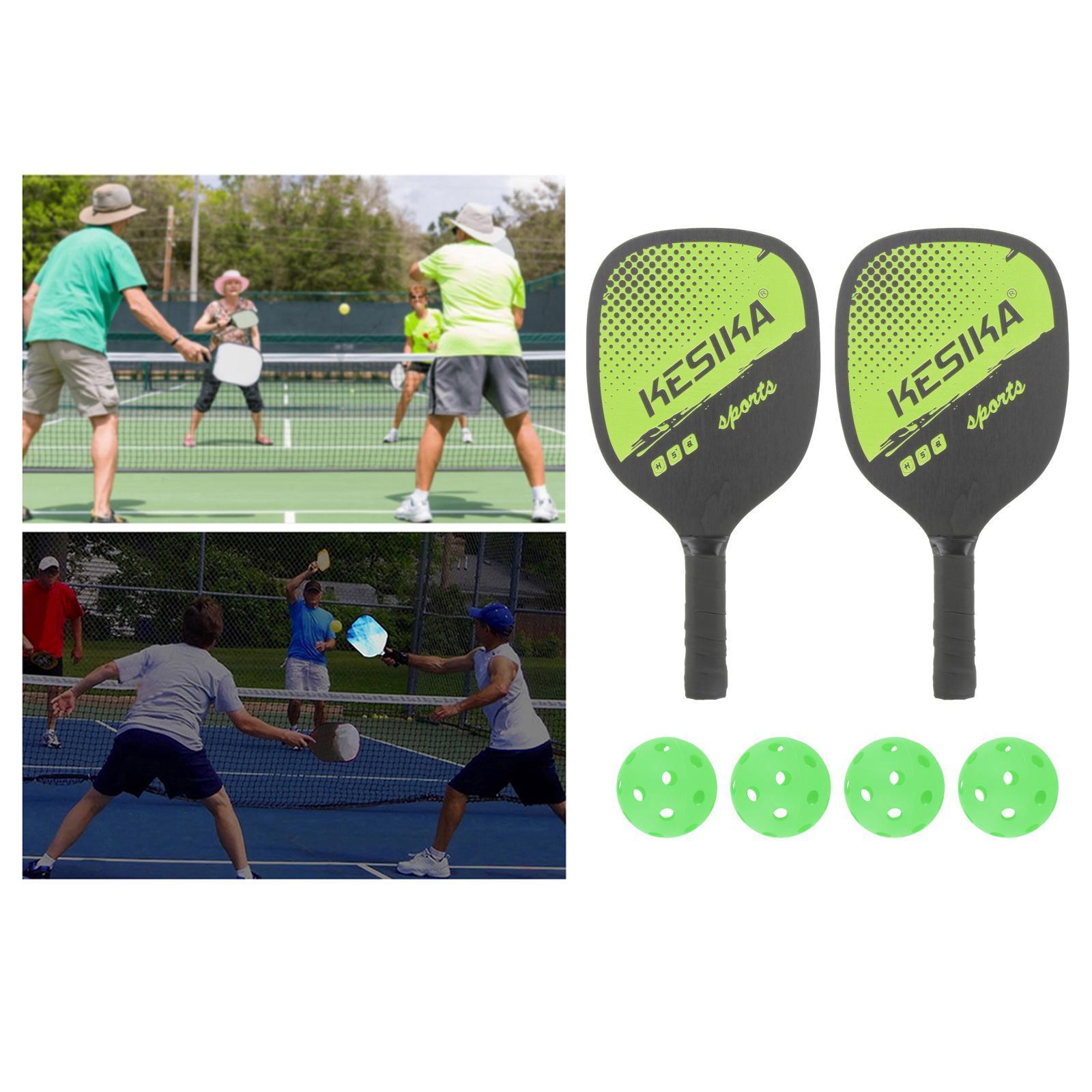 Professional Pickleball Paddles Comfort Grip with 4 Balls + Jump Rope