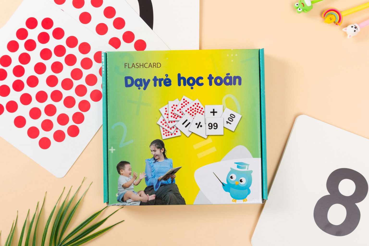 Thẻ Học Thông Minh Giúp Bé Phát Triển Tư Duy- Flashcard - Dạy Trẻ Học Toán Theo Phương Pháp Glenn Doman ( Bộ Cơ Bản 59 Thẻ)