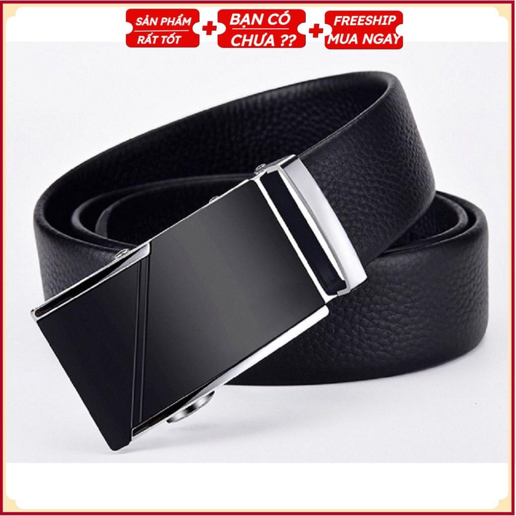 Thắt Lưng Da Nam Cao Cấp Khóa Cài Da Xịn. Dây Nịt Nam Da Bò 100% Mạ Vàng Nam Tính GC305