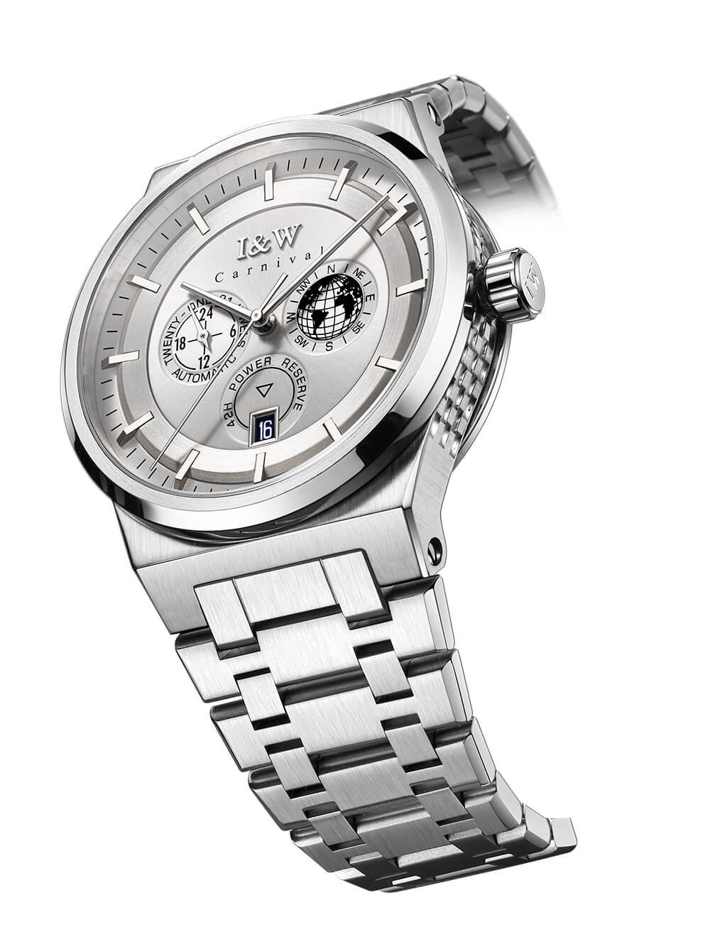 Đồng hồ nam chính hãng IW Carnival IW782G-7 ,kính sapphire,chống xước,chống nước 50m,Bh 24 tháng,máy cơ (automatic)