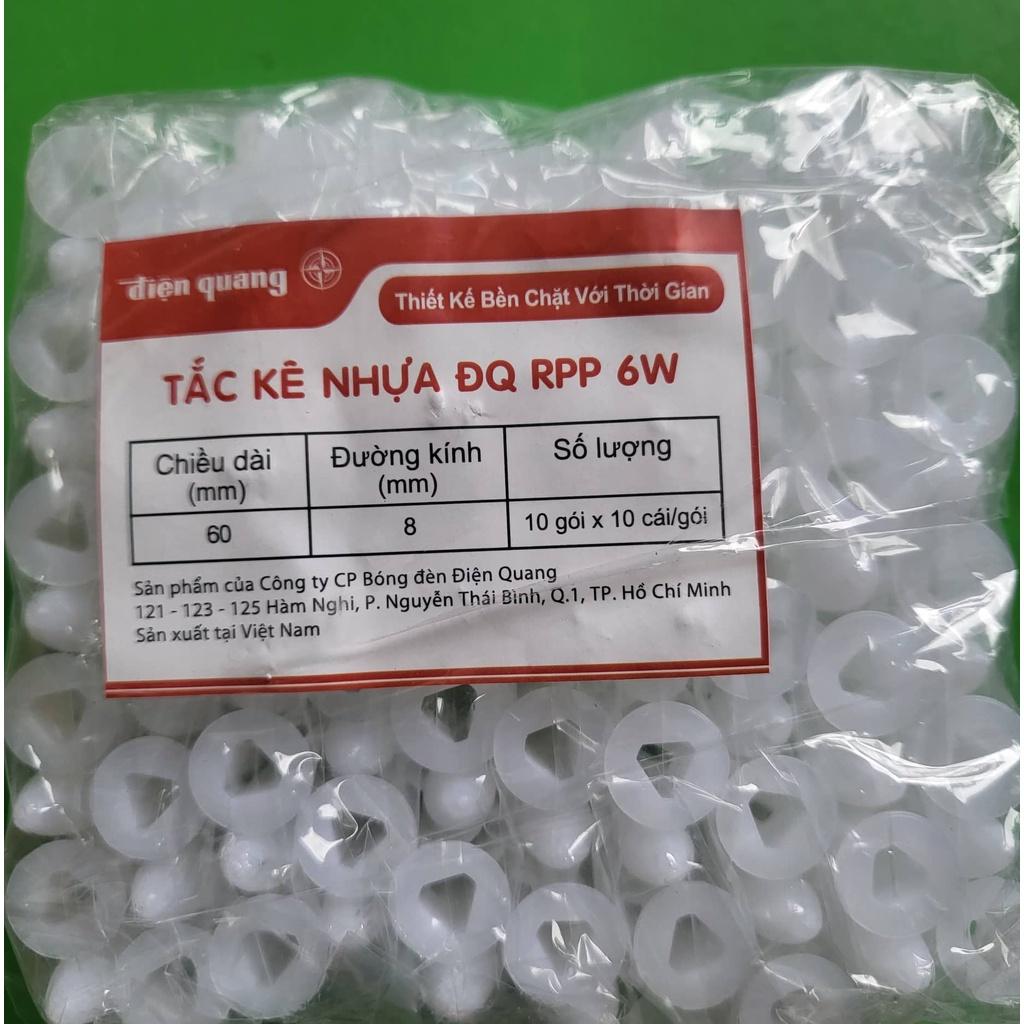 Bộ 10 tắc kê nhựa Điện Quang ĐQ RPP nhiều kích thước cao cấp đa năng tiện lợi