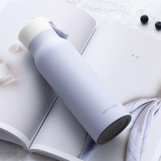 Bình Giữ Nhiệt inox Lock&amp;Lock Name Tumbler 500ml LHC4125, Hàng chính hãng, giữ nhiệt tốt, có quai xách, nắp vặn -JoyMall