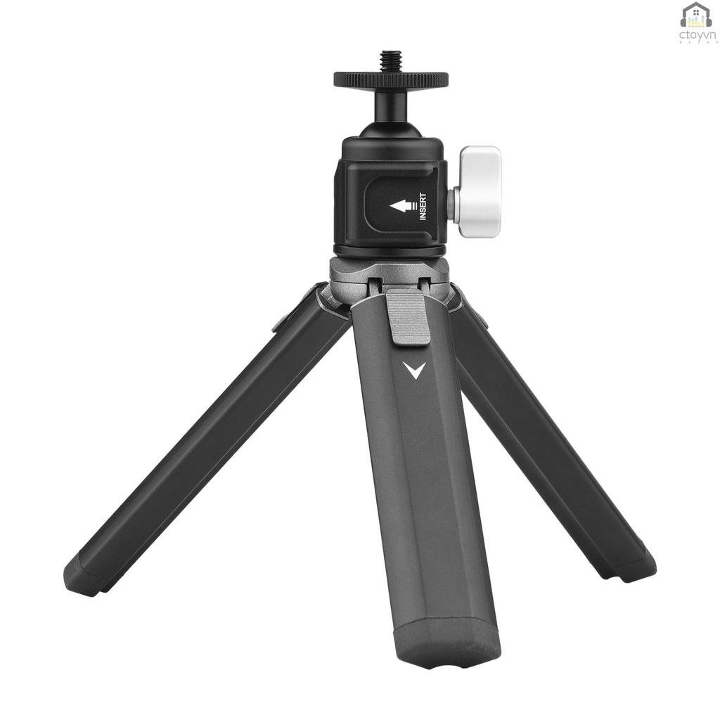 Giá đỡ ba chân mini bằng hợp kim nhôm kèm ốc vít 1/4 inch cho máy ảnh/điện thoại