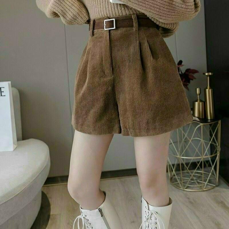 Quần Short Lưng Cao Vải Nhung Thời Trang Cá Tính Cho Nữ Tep Fashion QSHORT-NHUNG01