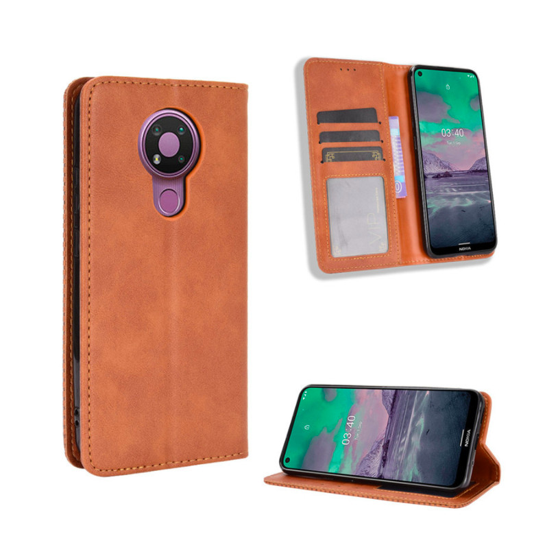 Bao da dành cho Nokia 3.4 Flip Wallet Leather dạng ví đa năng siêu bền siêu êm