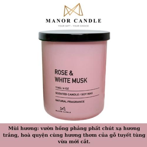 Nến thơm Manor Candle - Tinh dầu cao cấp nhập khẩu - Size 4oz 114g- An Toàn không khói