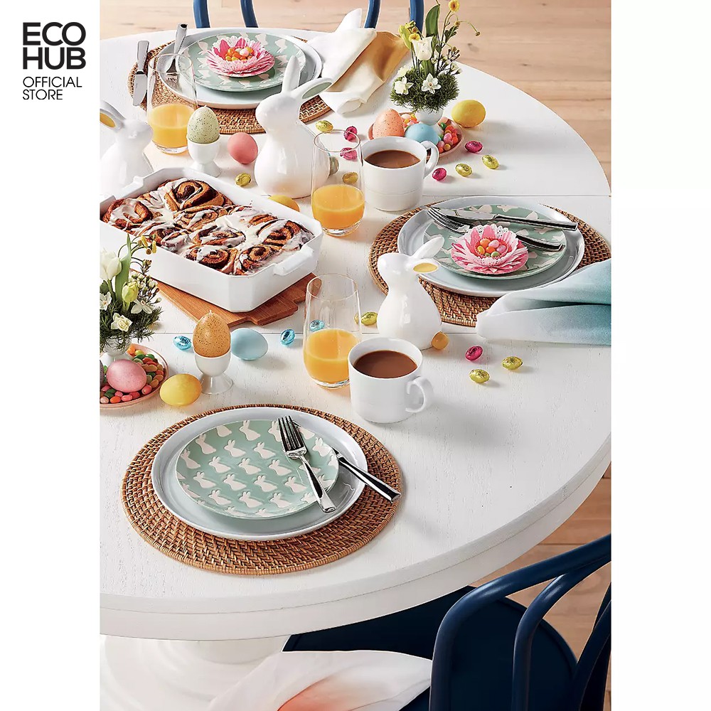 Lót đĩa ECOHUB Bằng Mây Guột bàn ăn (D35cm) Sang trọng (Artesia Natural Round Placemat)